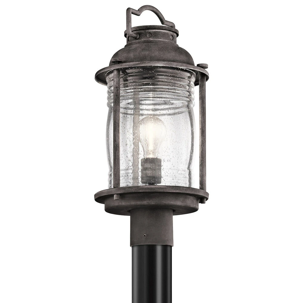 Ashland Bay 1 Light 19 Inch Weathered Zinc Outdoor Post Lantern 1 Ashland Bay 1 Light 19 Inch Weathered Zinc Outdoor Post Lantern