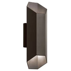 Estella LED 17 Inch Textured Architectural Bronze Outdoor Wall, Medium