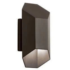 Estella LED 12 Inch Textured Architectural Bronze Outdoor Wall, Small