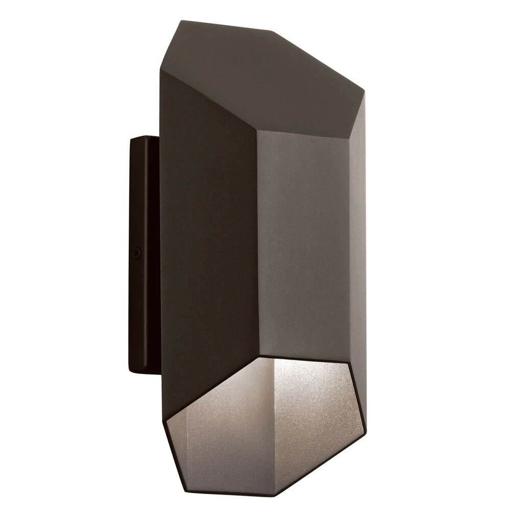 Estella LED 12 Inch Textured Architectural Bronze Outdoor Wall, Small 1 Estella LED 12 Inch Textured Architectural Bronze Outdoor Wall, Small