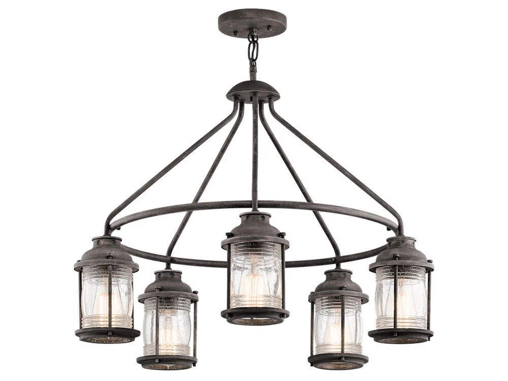 Ashland Bay 5 Light 26 Inch Weathered Zinc Outdoor Chandelier 1 Ashland Bay 5 Light 26 Inch Weathered Zinc Outdoor Chandelier