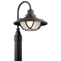 Harvest Ridge 1 Light 16 Inch Textured Black Outdoor Post Lantern