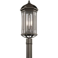 Galemore 3 Light 23 Inch Olde Bronze Outdoor Post Lantern