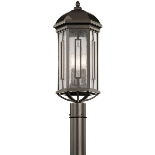 Galemore 3 Light 23 Inch Olde Bronze Outdoor Post Lantern