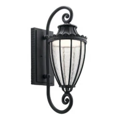 Wakefield LED 30 Inch Textured Black Outdoor Wall, Large