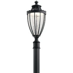Wakefield LED 26 Inch Textured Black Outdoor Post Lantern