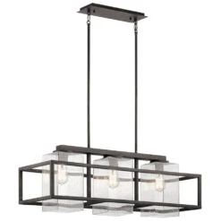 Wright 3 Light 12 Inch Weathered Zinc Outdoor Chandelier