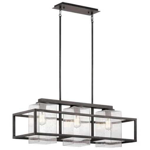 Wright 3 Light 12 Inch Weathered Zinc Outdoor Chandelier
