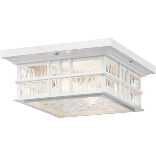 Beacon Square 2 Light 12.00 Inch Outdoor Ceiling Light