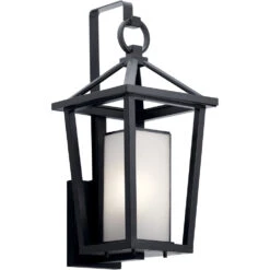 Pai 1 Light 22 Inch Black Outdoor Wall, Large