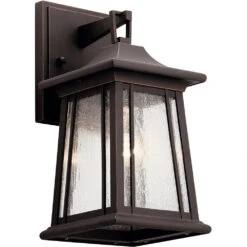 Taden 1 Light 13 Inch Rubbed Bronze Outdoor Wall, Small