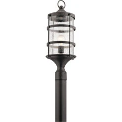 Mill Lane 1 Light 23 Inch Anvil Iron Outdoor Post Lantern