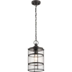 Mill Lane 1 Light 9 Inch Anvil Iron Outdoor Hanging Pendant