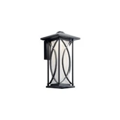 Ashbern LED 13 Inch Textured Black Outdoor Wall, Small