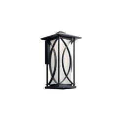 Ashbern LED 15 Inch Textured Black Outdoor Wall, Medium