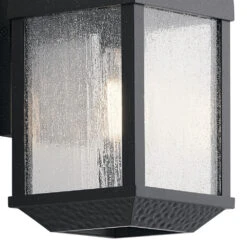Springfield 1 Light 14 Inch Distressed Black Outdoor Wall, Small 7 Springfield 1 Light 14 Inch Distressed Black Outdoor Wall, Small -Lighting Promotional Store 49984dbk glass