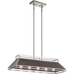 Grendel 5 Light 12 Inch Classic Pewter Chandelier Linear (Single) Ceiling Light