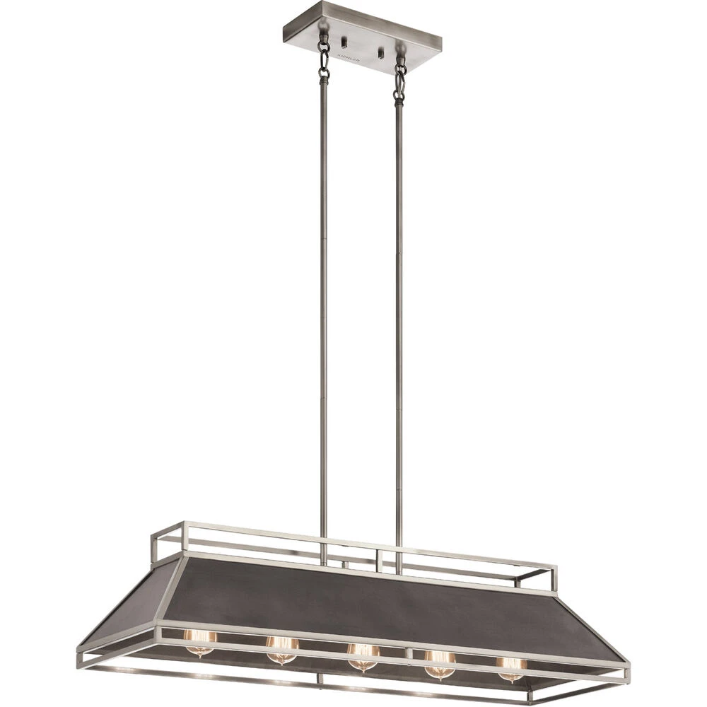 Grendel 5 Light 12 Inch Classic Pewter Chandelier Linear (Single) Ceiling Light 1 Grendel 5 Light 12 Inch Classic Pewter Chandelier Linear (Single) Ceiling Light