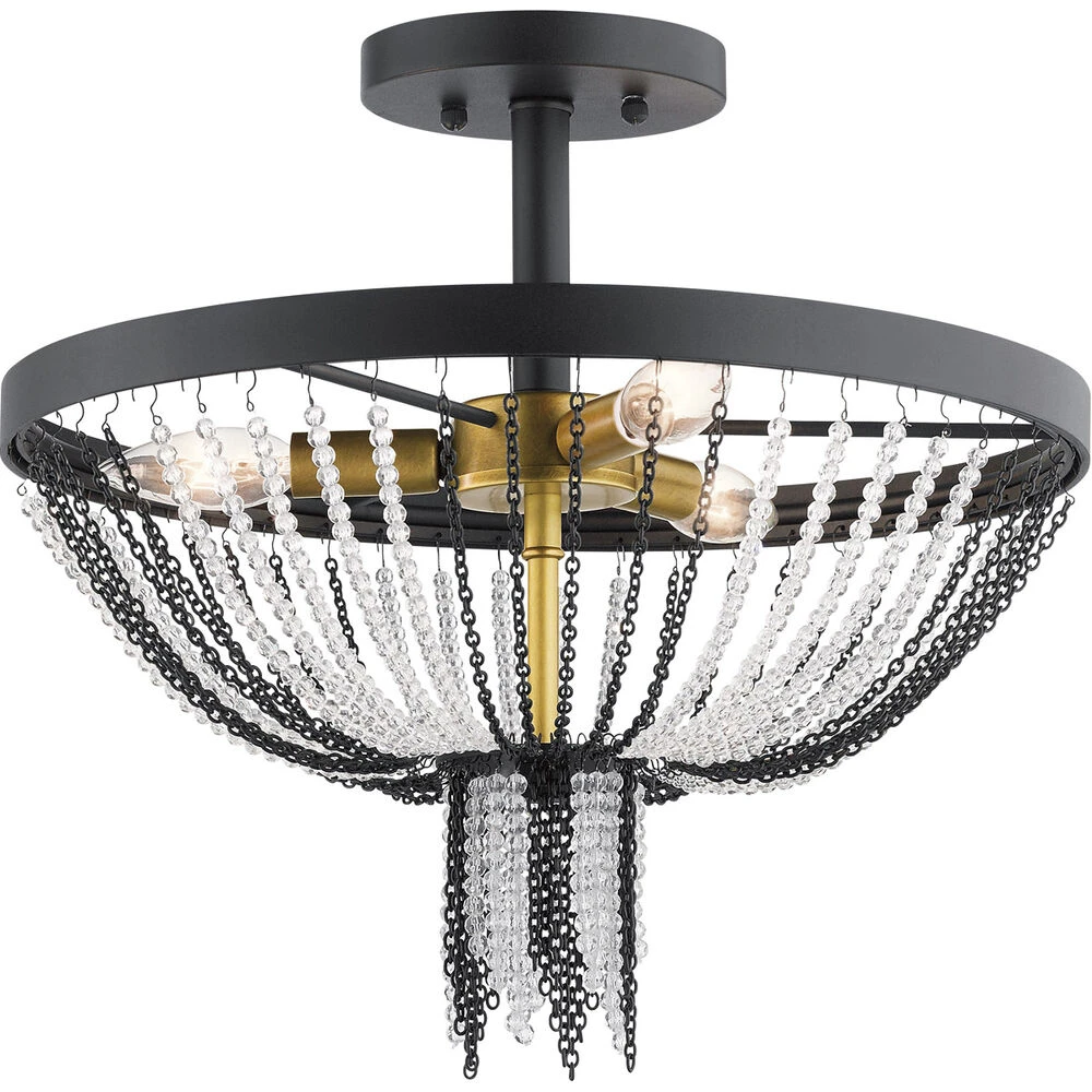 Alexia 3 Light 16 Inch Textured Black Semi Flush Light Ceiling Light 1 Alexia 3 Light 16 Inch Textured Black Semi Flush Light Ceiling Light