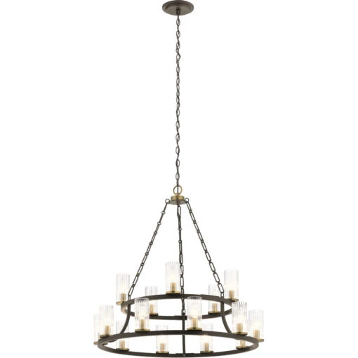 Mathias 15 Light 32 Inch Olde Bronze Chandelier 2 Tier Ceiling Light