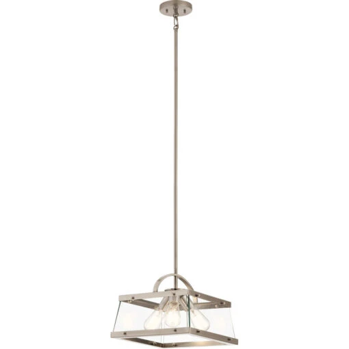 Darton 3 Light 14 Inch Classic Pewter Pendant/Semi Flush Ceiling Light