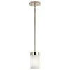 Ciona 1 Light 4 Inch Polished Nickel Mini Pendant Ceiling Light