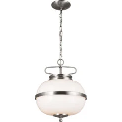 Homestead Opal 2 Light 12.25 Inch Pendant