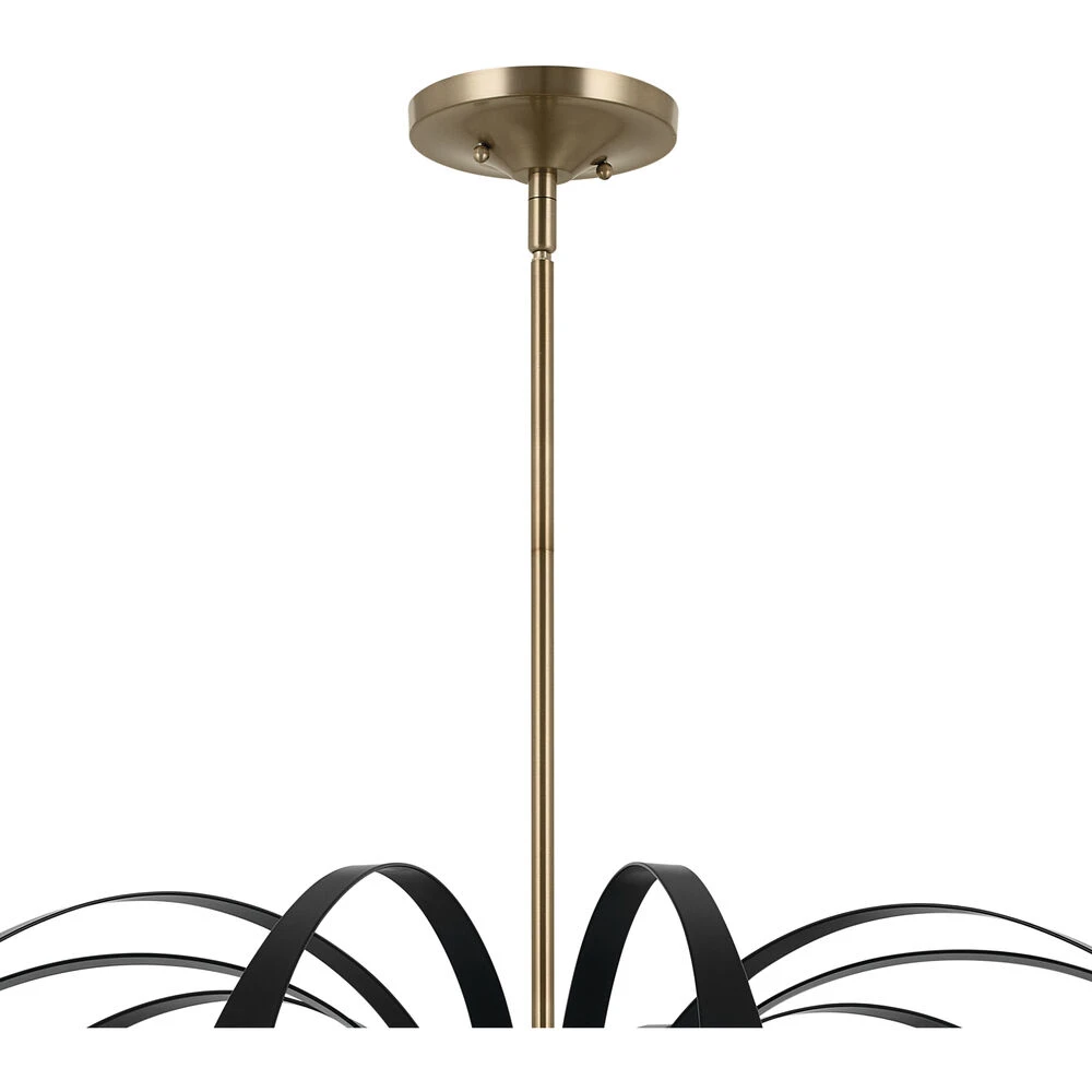 Petal LED 42.5 Inch Champange Bronze With Black Or White Chandelier Ceiling Light 2 Petal LED 42.5 Inch Champange Bronze With Black Or White Chandelier Ceiling Light - Image 2