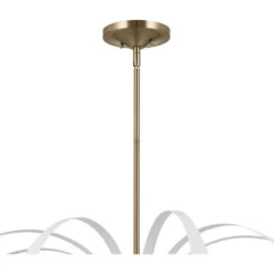 Petal LED 42.5 Inch Champange Bronze With Black Or White Chandelier Ceiling Light 17 Petal LED 42.5 Inch Champange Bronze With Black Or White Chandelier Ceiling Light -Lighting Promotional Store 52573cpz wh canopy