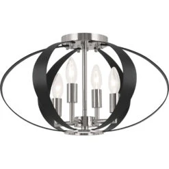 Cecil 4 Light 17.75 Inch Flush Mount