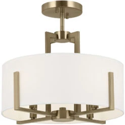 Malen 4 Light 15.50 Inch Semi-Flush Mount