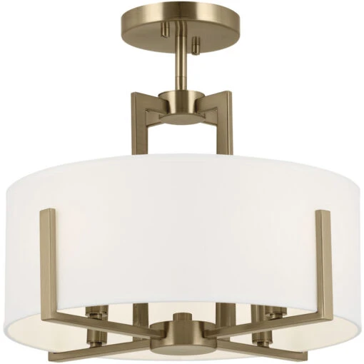 Malen 4 Light 15.50 Inch Semi-Flush Mount