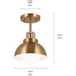 Niva 1 Light 8.00 Inch Semi-Flush Mount