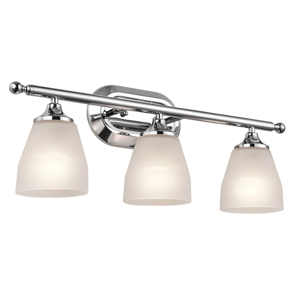 Ansonia 3 Light 23 Inch Chrome Wall Mt Bath 3 Arm Wall Light 2 Ansonia 3 Light 23 Inch Chrome Wall Mt Bath 3 Arm Wall Light - Image 2