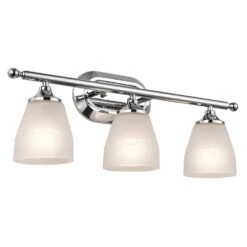 Ansonia 3 Light 23 Inch Chrome Wall Mt Bath 3 Arm Wall Light