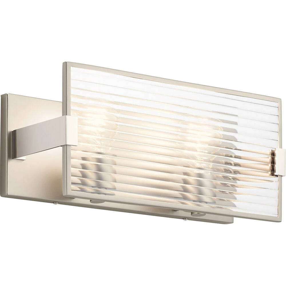 Logan 2 Light 16 Inch Satin Nickel Linear Bath Medium Wall Light, Medium 1 Logan 2 Light 16 Inch Satin Nickel Linear Bath Medium Wall Light, Medium
