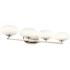 Pim 4 Light 34 Inch Polished Nickel Wall Mt Bath 4 Arm Wall Light