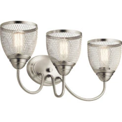 Voclain 3 Light 24 Inch Brushed Nickel Wall Mt Bath 3 Arm Wall Light