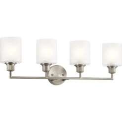 Lynn Haven 4 Light 30 Inch Brushed Nickel Wall Mt Bath 4 Arm Wall Light