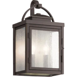 Carlson 2 Light 15 Inch Rubbed Bronze Outdoor Wall, Medium