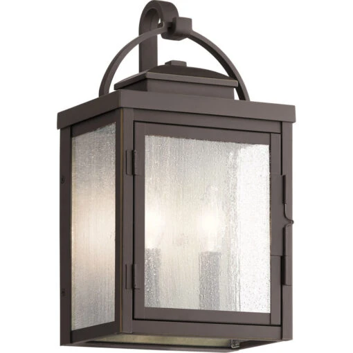 Carlson 2 Light 15 Inch Rubbed Bronze Outdoor Wall, Medium
