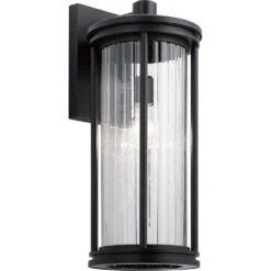 Barras 1 Light 20 Inch Black Outdoor Wall, Large