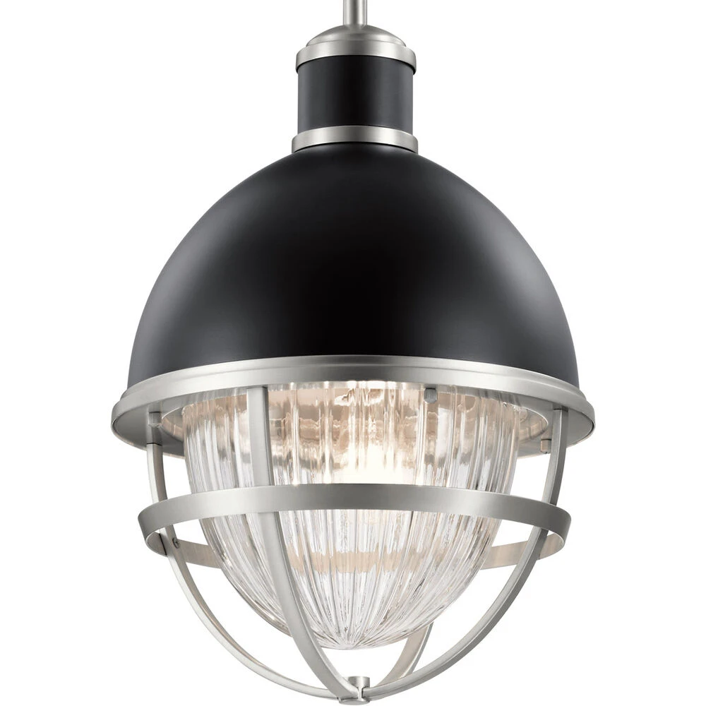 Tollis 1 Light 12 Inch Black Outdoor Hanging Pendant 3 Tollis 1 Light 12 Inch Black Outdoor Hanging Pendant - Image 3