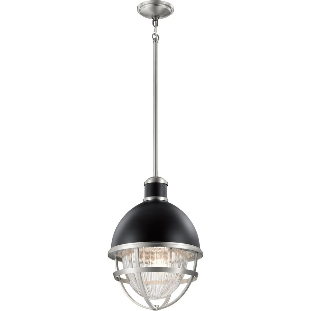 Tollis 1 Light 12 Inch Black Outdoor Hanging Pendant 1 Tollis 1 Light 12 Inch Black Outdoor Hanging Pendant