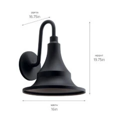 Hampshire 1 Light 20 Inch Textured Black Outdoor Wall, Large 6 Hampshire 1 Light 20 Inch Textured Black Outdoor Wall, Large -Lighting Promotional Store 59056bkt dimensions