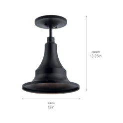 Hampshire 1 Light 12 Inch Textured Black Outdoor Hanging Pendant 15 Hampshire 1 Light 12 Inch Textured Black Outdoor Hanging Pendant -Lighting Promotional Store 59057bkt semiflush dimensions