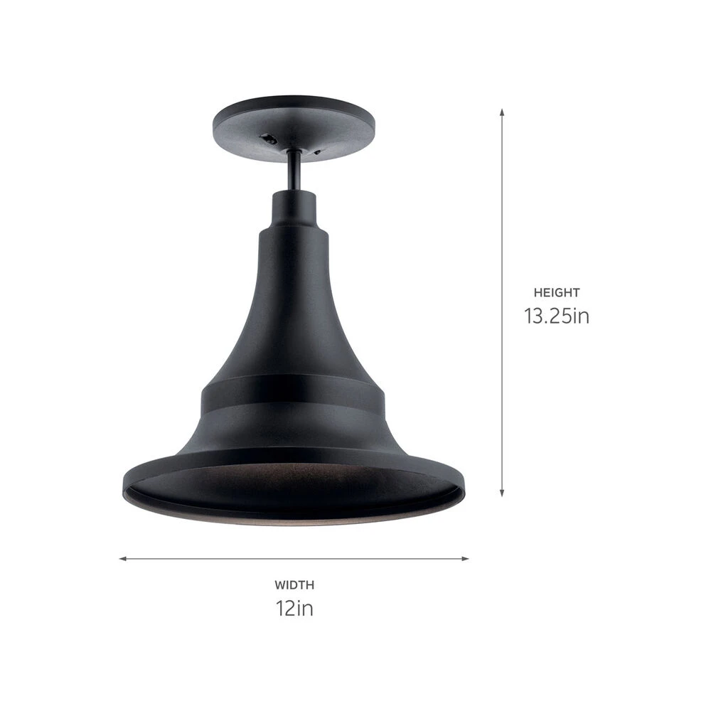 Hampshire 1 Light 16 Inch Textured Black Outdoor Hanging Pendant 6 Hampshire 1 Light 16 Inch Textured Black Outdoor Hanging Pendant - Image 6