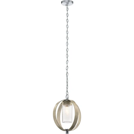 Grand Bank 1 Light 12 Inch Distressed Antique Gray Outdoor Hanging Pendant