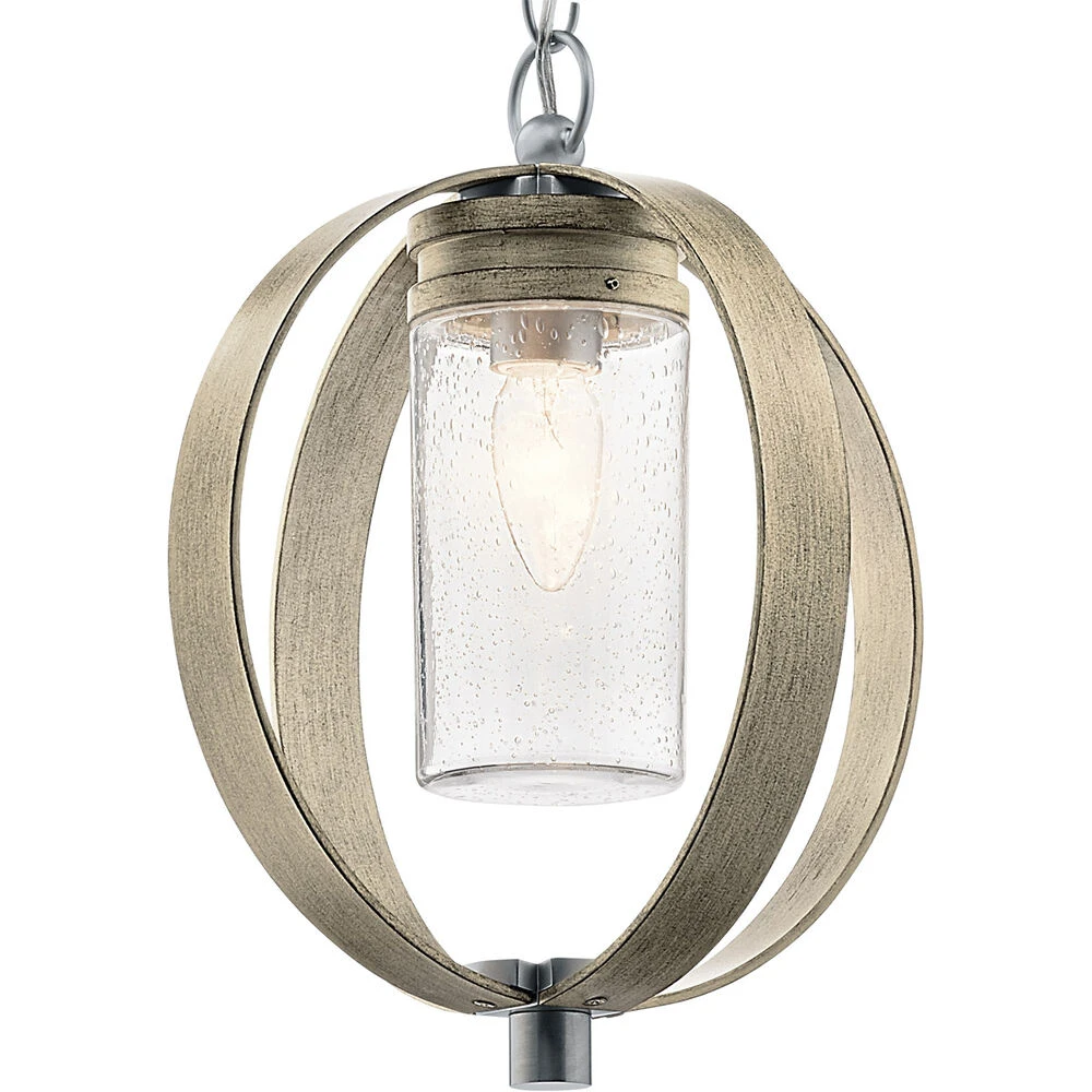 Grand Bank 1 Light 12 Inch Distressed Antique Gray Outdoor Hanging Pendant 3 Grand Bank 1 Light 12 Inch Distressed Antique Gray Outdoor Hanging Pendant - Image 3