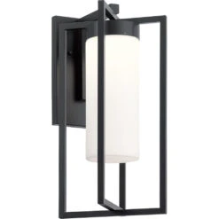 Drega LED 23 Inch Black Outdoor Wall Mount, Large